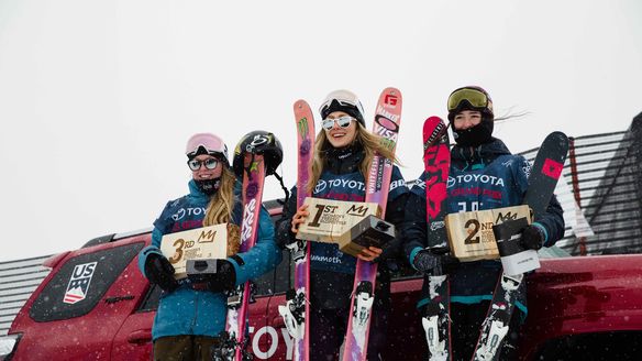 Maggie Voisin claims the slopestyle World Cup win in Mammoth