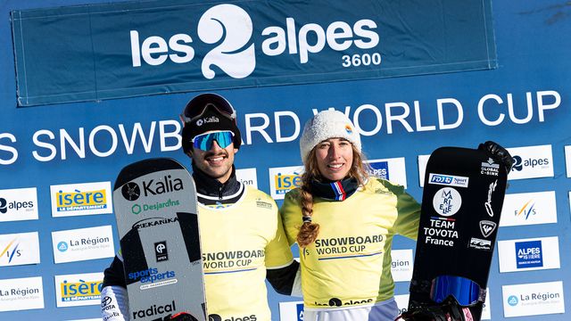 A perfect start to the season for Chloe Trespeuch (FRA) and Eliot Grondin (CAN) @Miha Matavz/FIS