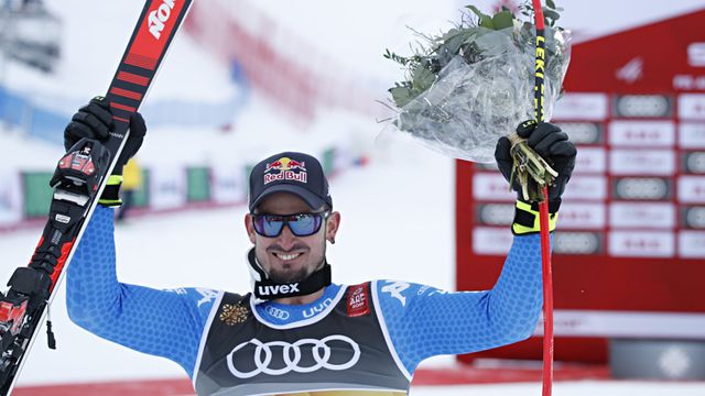 ARE, SWEDEN - FEBRUARY 6: Dominik Paris of Italy wins the gold medal during the FIS World Ski Championships Men's Super G on February 6, 2019 in Are Sweden. (Photo by Hans Bezard/Agence Zoom)