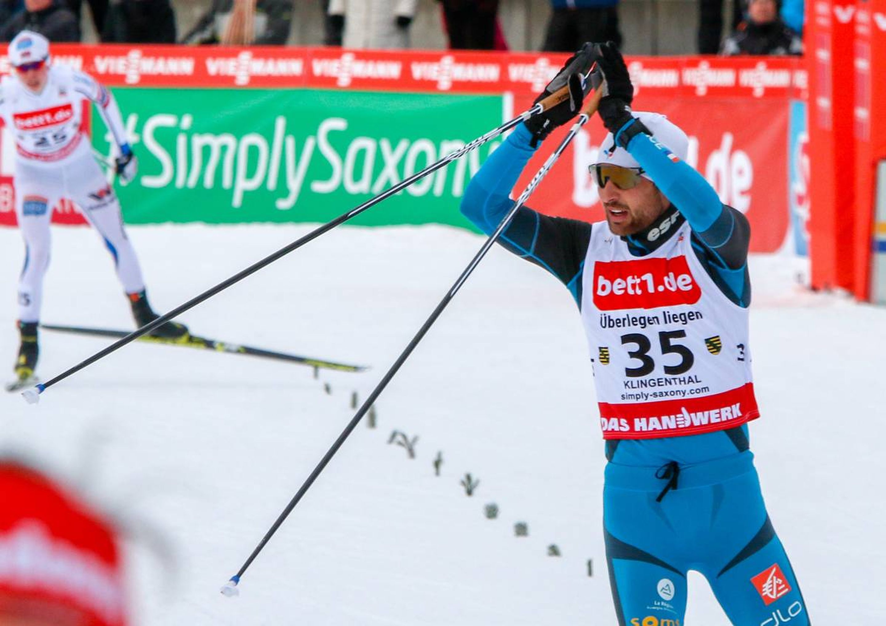 18.03.2018, Klingenthal, Germany (GER):
Jason Lamy Chappuis (FRA) - FIS world cup nordic combined, individual gundersen HS140/10km, Klingenthal (GER). www.nordicfocus.com. © Volk/NordicFocus. Every downloaded picture is fee-liable.