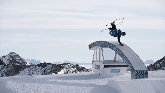 Sam Baumgartner (AUT) at last year's slopestyle event on Stubai