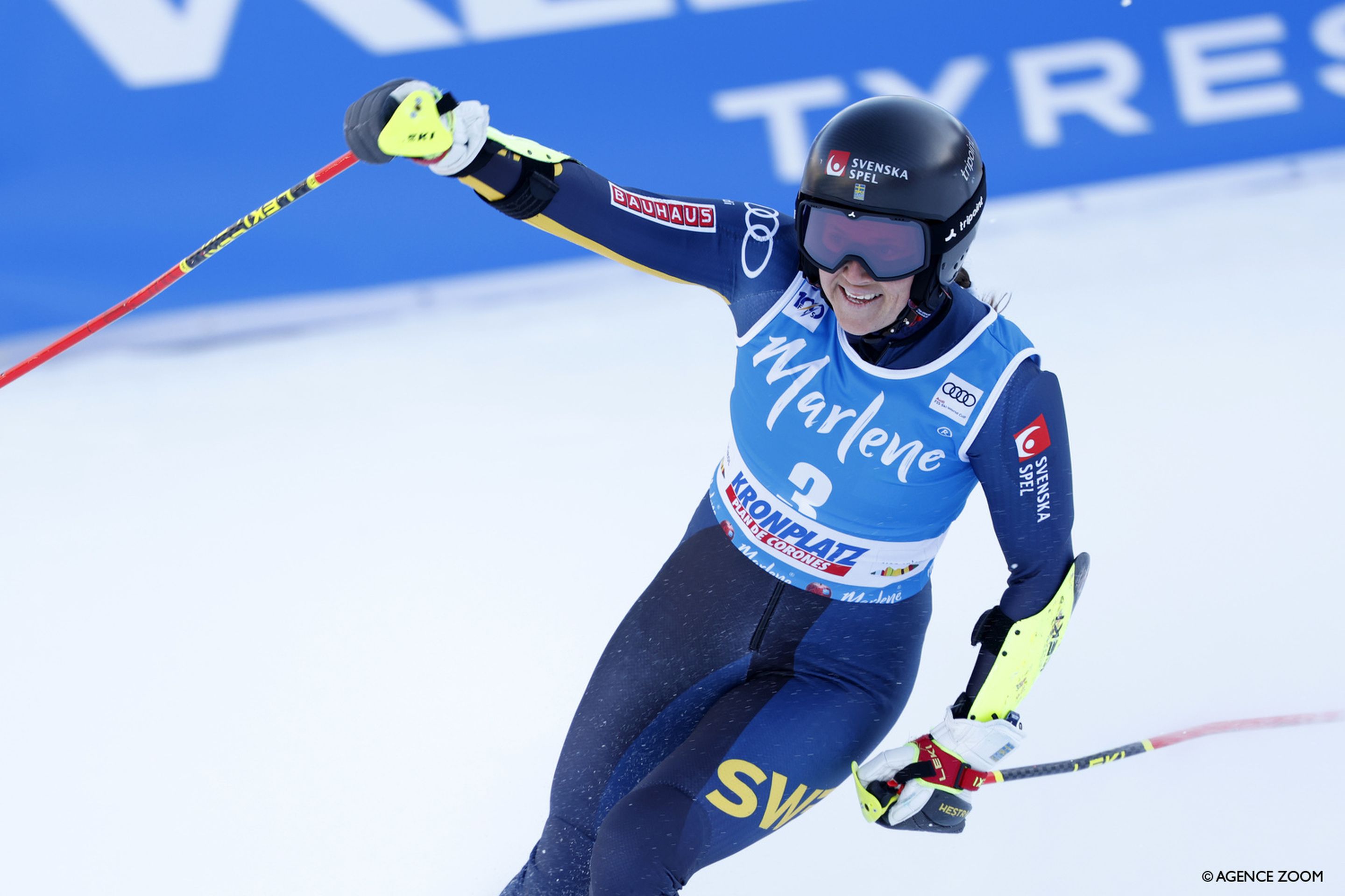 Sara Hector (SWE) reached her third podium in the last four giant slalom races (Agence Zoom)