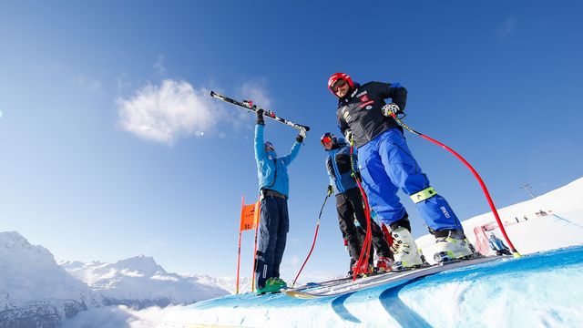 ST. MORITZ, SWITZERLAND Ð FEBRUARY 11: Guillermo Fayed of France inspects the course during the FIS Alpine Ski World Championships Men's Downhill on February 11, 2017 in St. Moritz, Switzerland (Photo by Alexis Boichard/Agence Zoom)