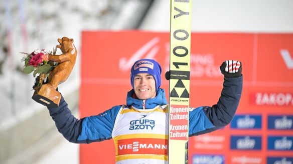 Stefan Kraft celebrates historic victory in Zakopane