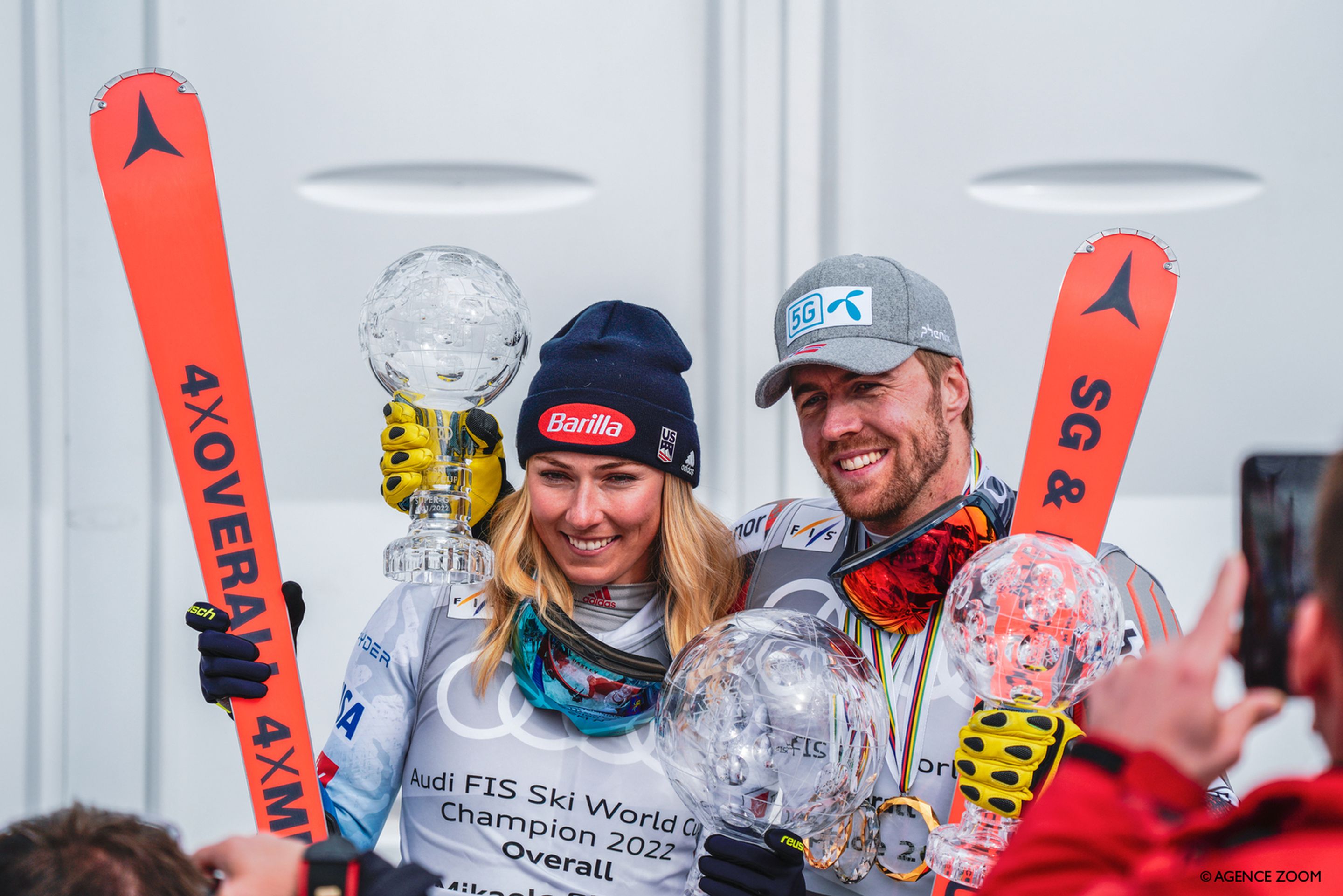 Shiffrin and Kilde at the World Cup finals in France last season (Agence Zoom)