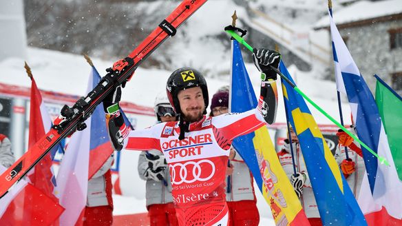 Marcel Hirscher flies to 60th career win in Val d'Isère