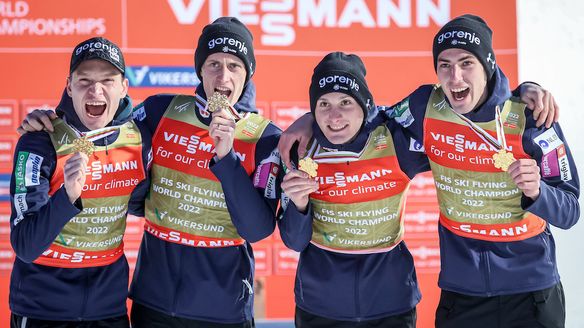 Slovenia soars to team gold in Vikersund