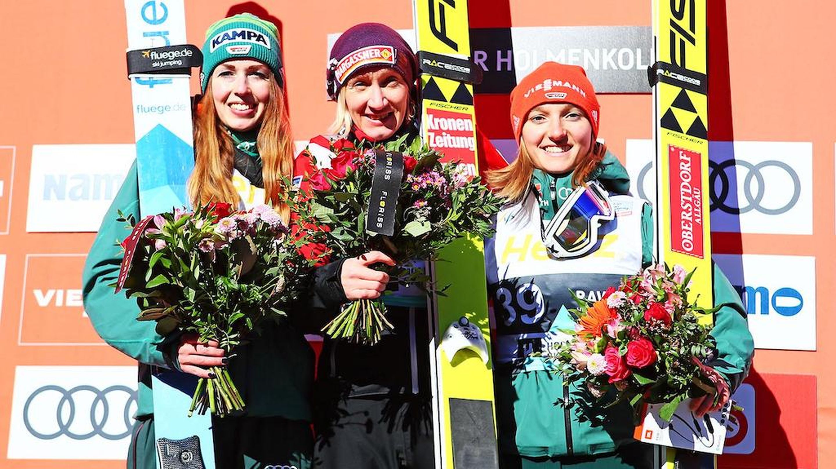 Juliane Seyfarth, Daniela Iraschko-Stolz, Katharina Althaus