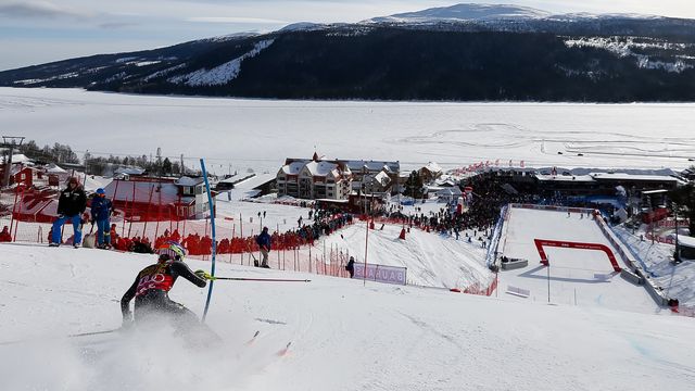 ARE, SWEDEN - MARCH 17: Mikaela Shiffrin of USA competes during the Audi FIS Alpine Ski World Cup Finals Women's Slalom on March 17, 2018 in Are, Sweden. (Photo by Alexis Boichard/Agence Zoom)