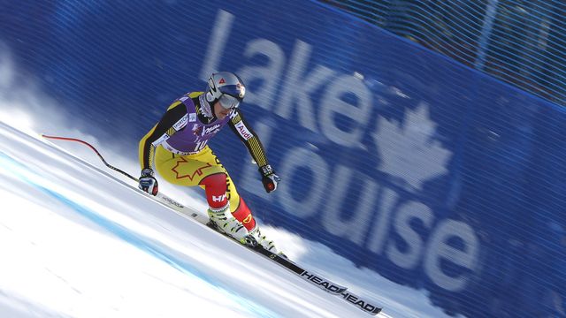 LAKE LOUISE, CANADA - NOVEMBER 27: Erik Guay of Canada competes during the Audi FIS Alpine Ski World Cup MenÕs Downhill Training on November 27, 2015 in Lake Louise, Canada. (Photo by Alexis Boichard/Agence Zoom)