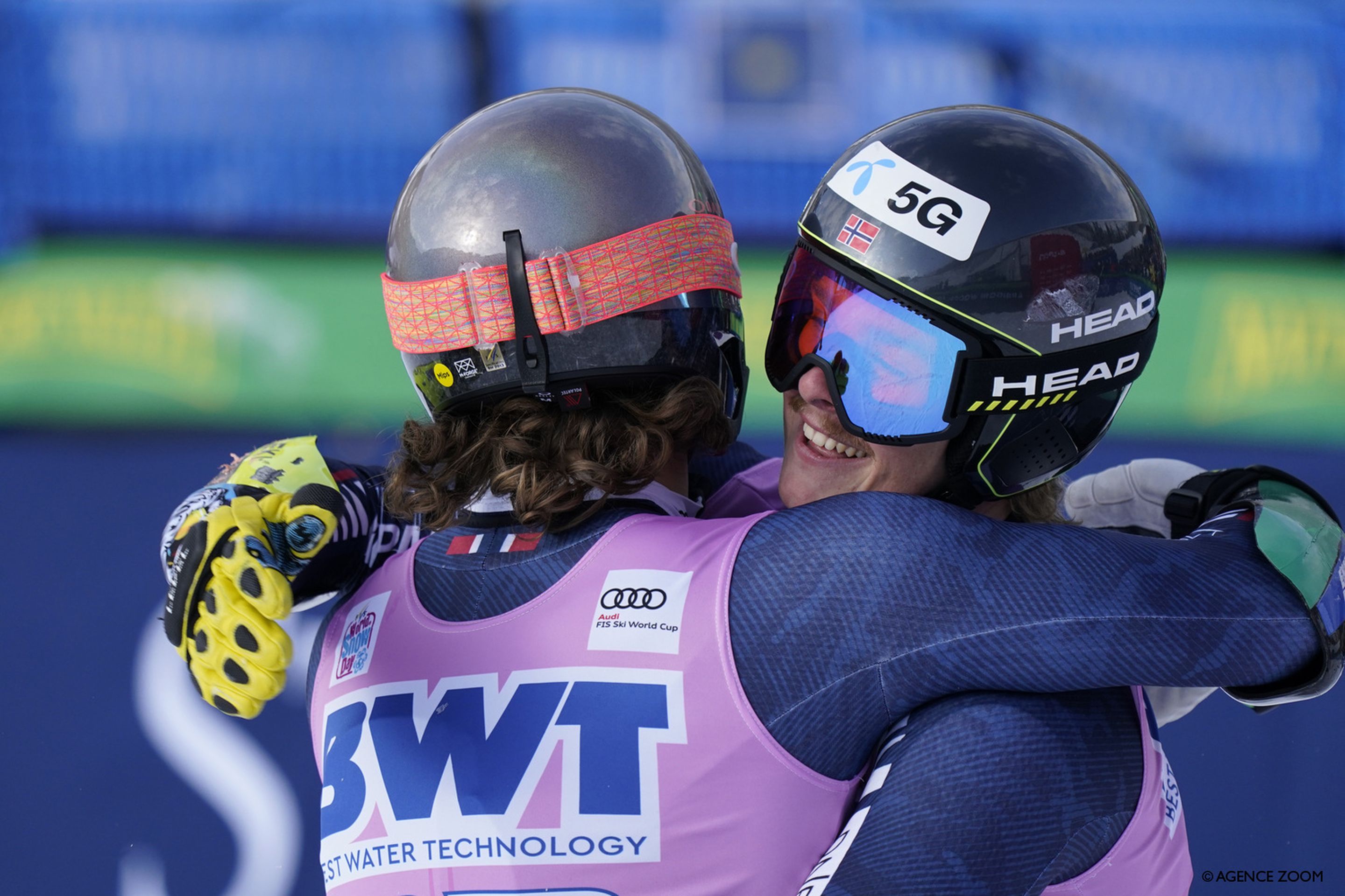 Atle Lie McGrath (NOR) skied into fifth and Lucas Braathen (NOR) took seventh on their super-G debuts