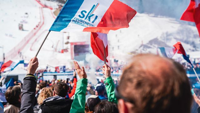 COURCHEVEL, FRANCE - MARCH 20: Ambiance during the Audi FIS Alpine Ski World Cup Women's Giant Slalom on March 20, 2022 in Courchevel, France. (Photo by Paul Brechu/Agence Zoom)