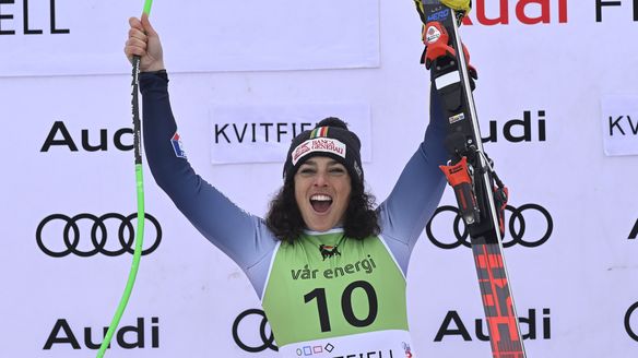 'I had everything in my mind': Brignone cuts through the fog for super-G win
