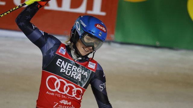 Mikaela Shiffrin (USA) after winning her 81st World Cup race in Zagreb on Wednesday