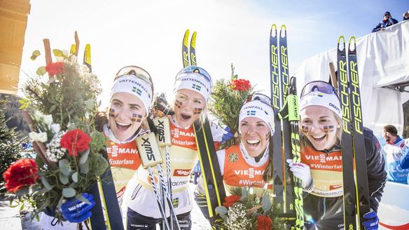 A golden Swedish ladies relay team