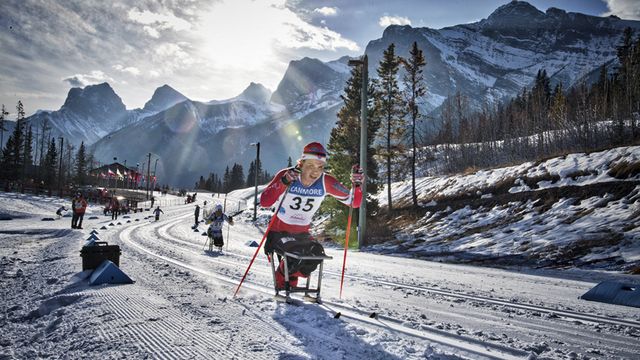 Ethan Hess (CAN) at the 2017 FIS Para Cross-Country World Cup in Canmore @Pam Doyle Photography