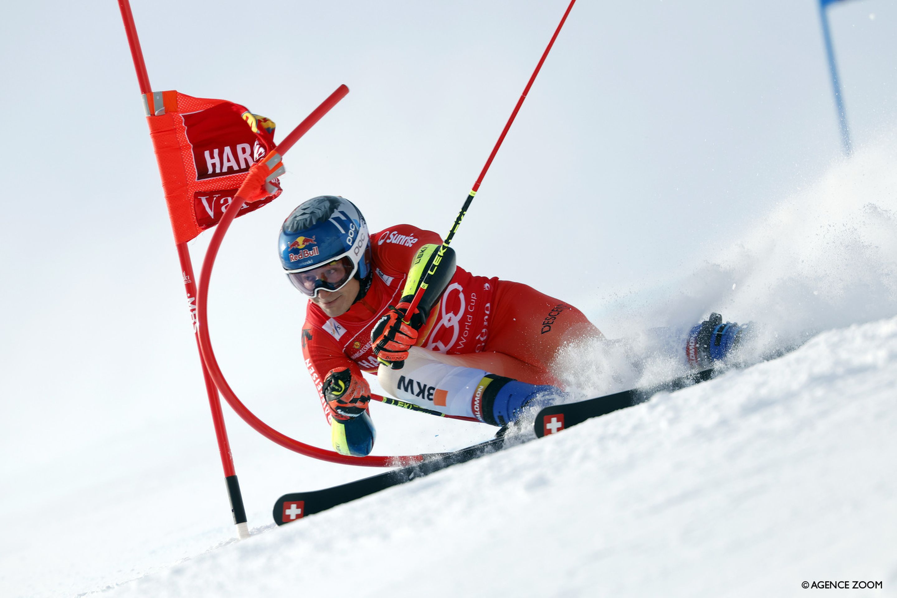 Odermatt clocked the fastest time in the morning run on the Face de Bellevarde (Agence Zoom)