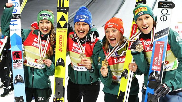 Juliane Seyfarth, Carina Vogt, Katharina Althaus, Ramona Straub