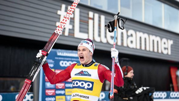 All-rounder Amundsen (NOR) lays down marker with skiathlon win in Lillehammer