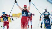 Faehndrich wins sprint on Olympic tracks as Klaebo extends Tour lead