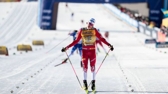 Skiathlon success brings Klaebo closer to fourth Tour title