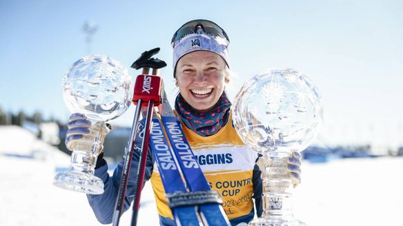 Diggins secures second Crystal Globe with 'really emotional' mass start triumph