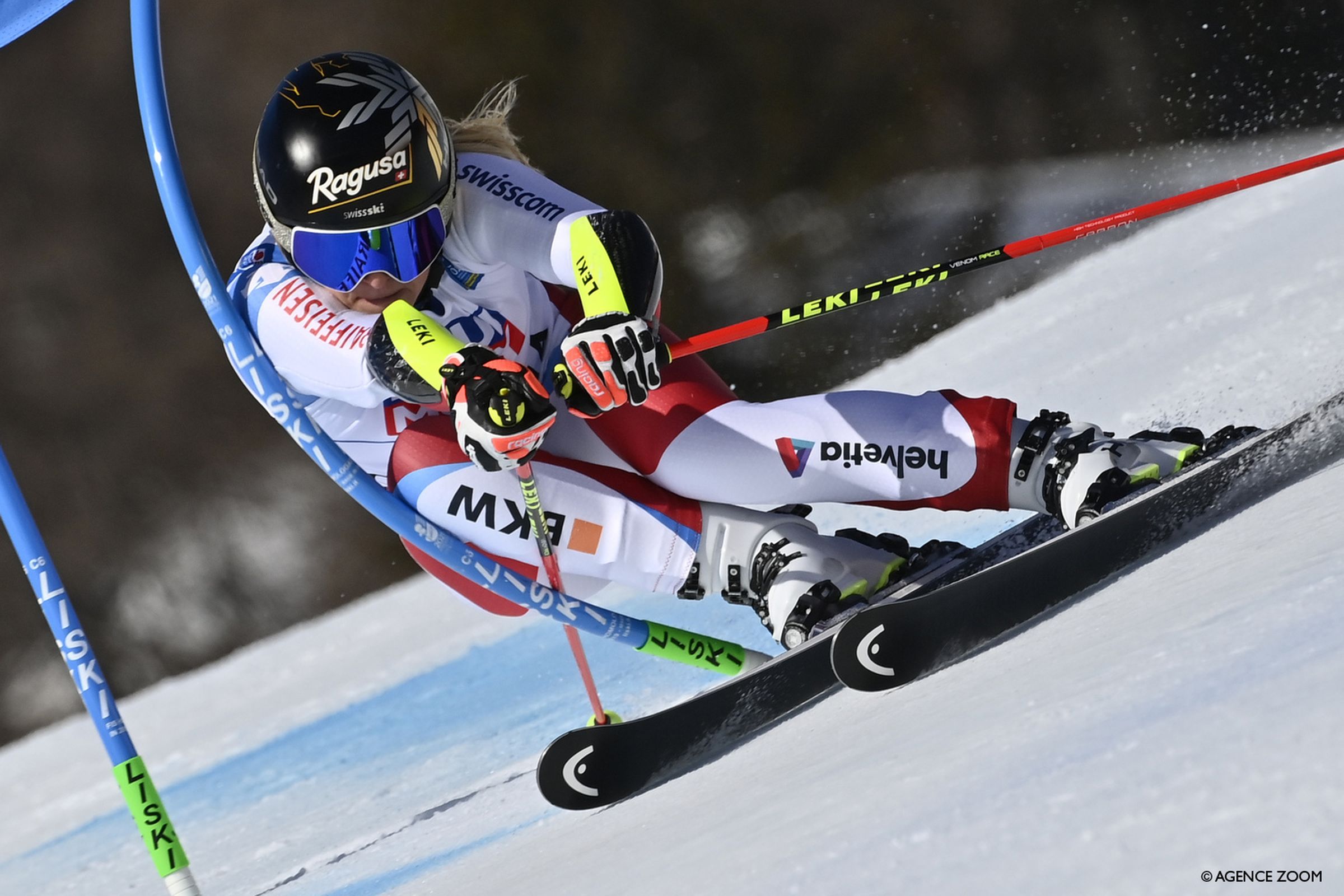 CORTINA D'AMPEZZO, ITALY - FEBRUARY 18 : Lara Gut-behrami of Switzerland in action during the FIS Alpine Ski World Championships Women's Giant Slalom on February 18, 2021 in Cortina d'Ampezzo Italy. (Photo by Alain Grosclaude/Agence Zoom)