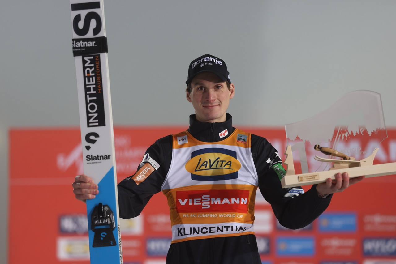 Domen Prevc delivers third successive World Cup win