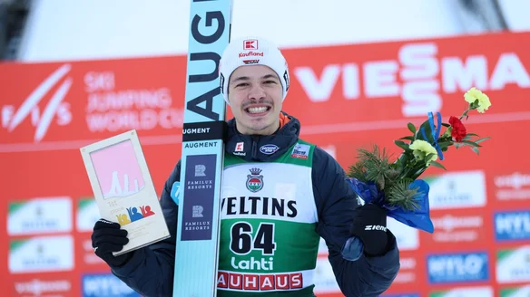 Raimund claims maiden World Cup win after Prevc disqualified