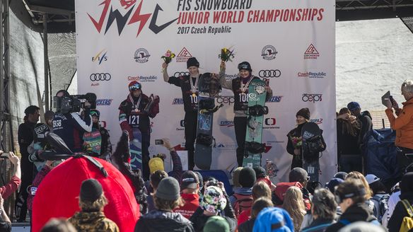 Coady and Corning take slopestyle Junior Worlds titles