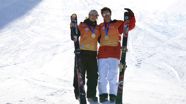 Eileen Gu (CHN) and Alex Ferreira (USA) © Buchholz/FIS Freeski