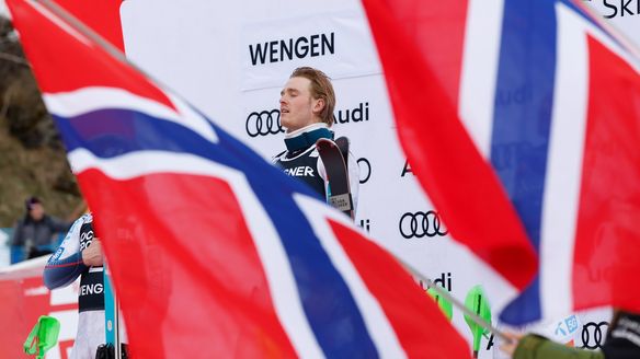 ‘I felt like it was my duty’: Tearful McGrath tops first ever Norwegian 1-2-3 in Wengen Slalom