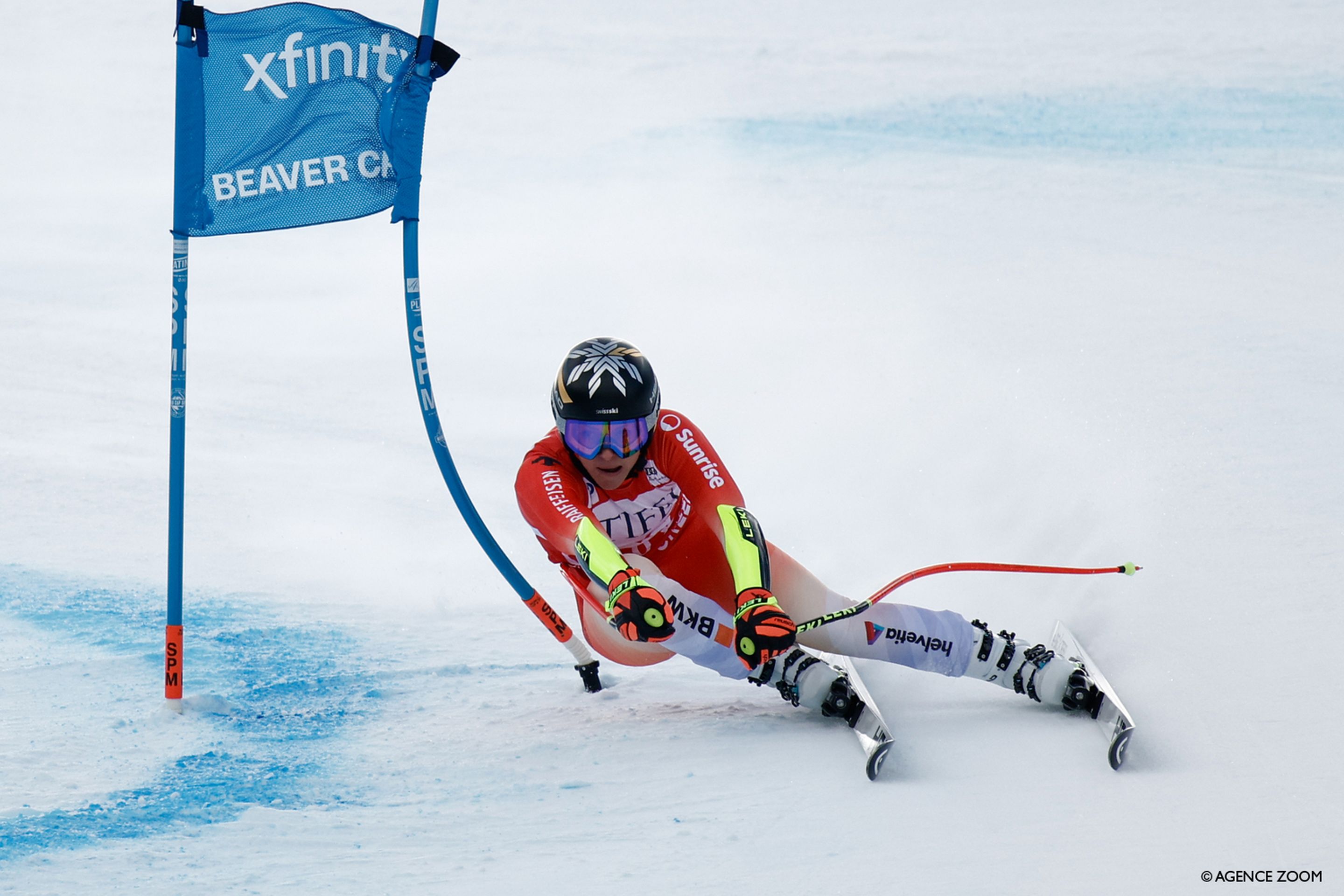 Lara Gut-Behrami (SUI) attacks the Birds of Prey course en route to her second podium in as many days. @Agence Zoom