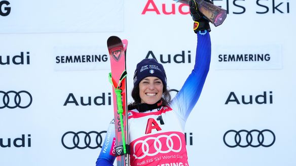 'Again the oldest winner': Brignone extends record with another GS victory