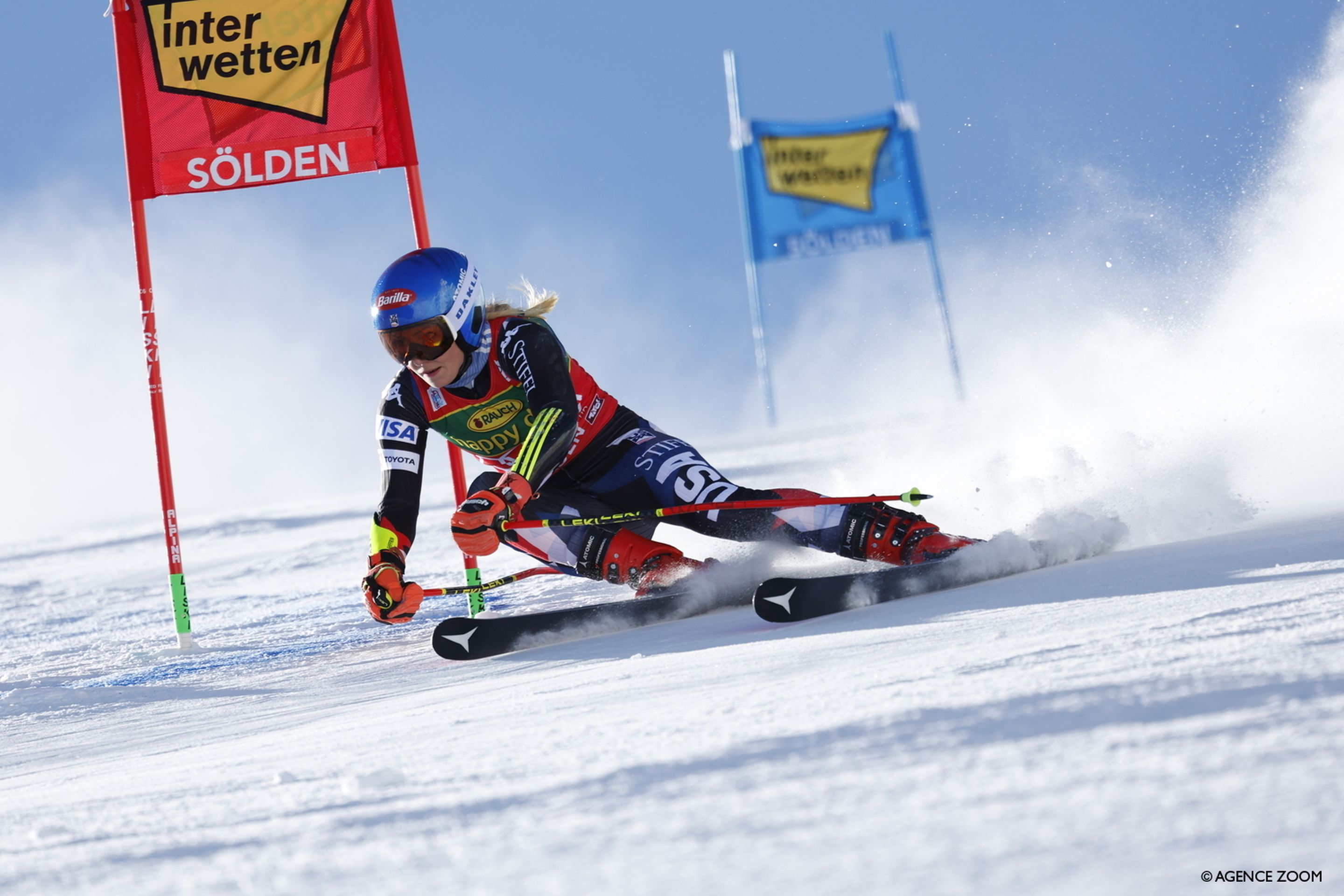 Mikaela Shiffrin (USA) skiing the giant slalom in Sölden, Austria, last season.