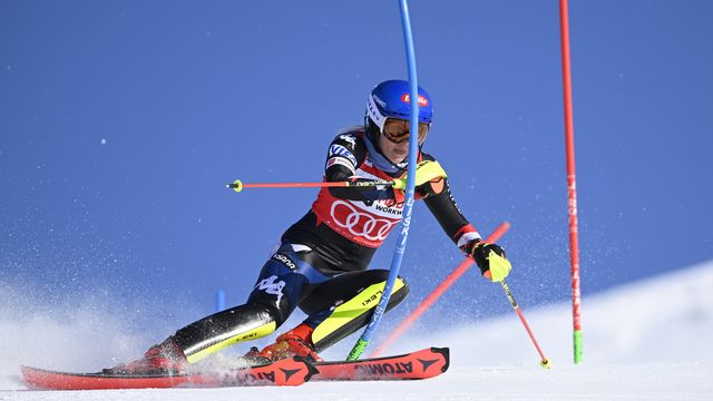 In her comeback race, Shiffrin clocked the fastest first and second runs en route to victory (Agence Zoom)