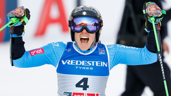 ‘Queen’ Brignone crowned GS world champion in the ‘temple of skiing’ 