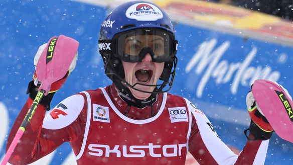 Truppe takes debut World Cup victory as Shiffrin breaks podium record 