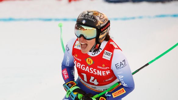 ‘Finally, I made it’: Brignone wins nerve-shredding first Downhill title as Vonn and Blanc stun World 