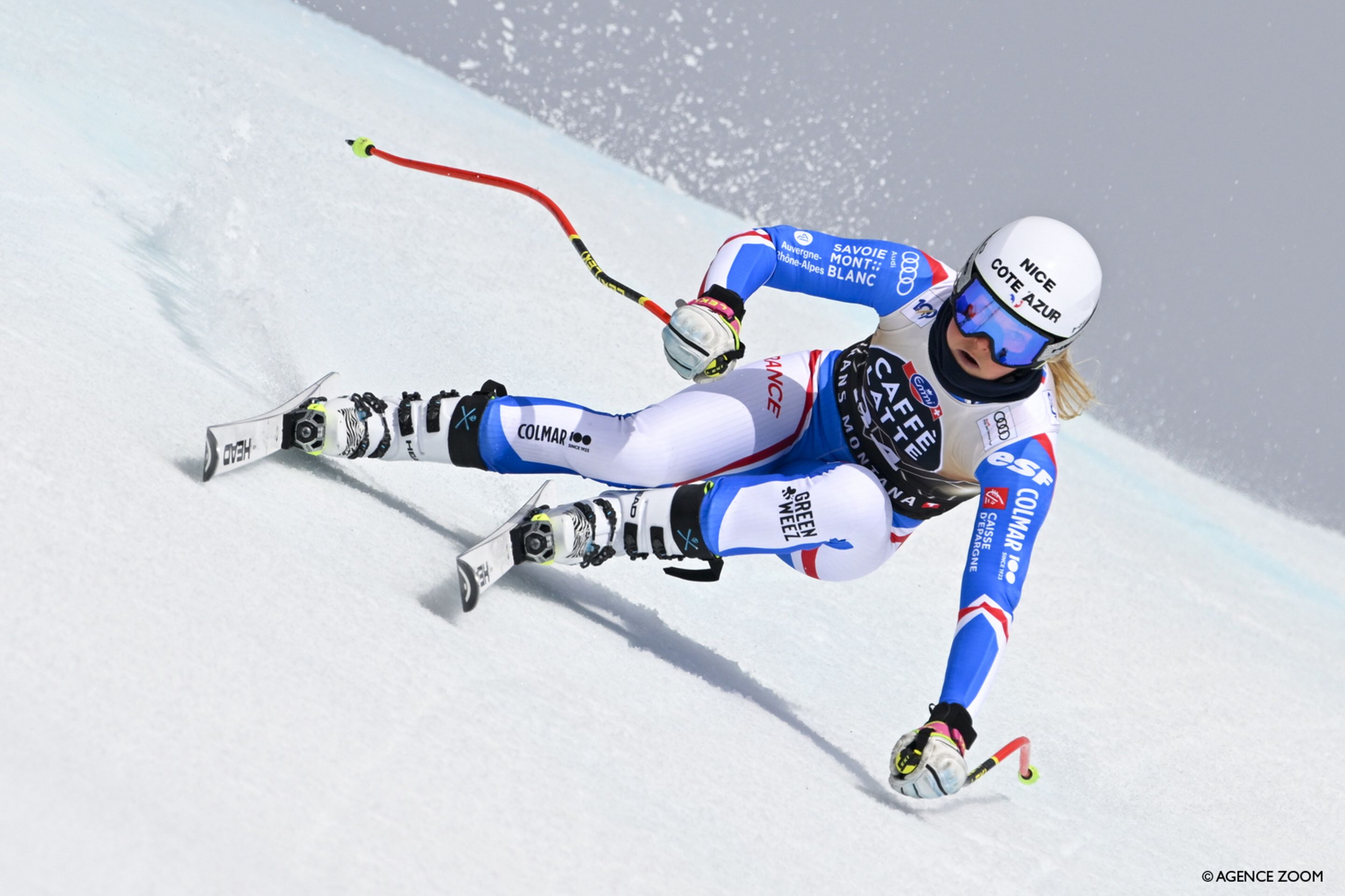 European Cup star Karen Clement (FRA) in a World Cup race in Crans Montana