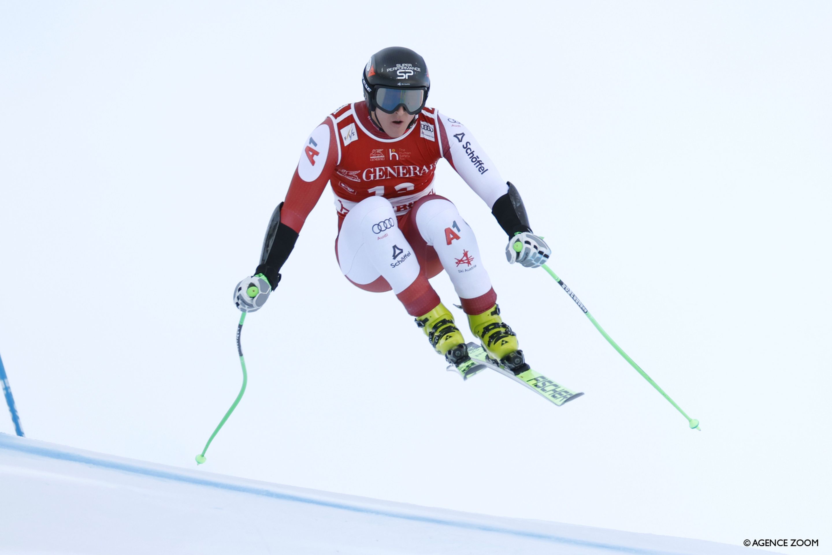 Raphael Haaser in Super G action Kitzbühel 2025