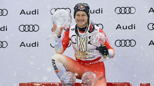 Odermatt seals downhill title and fourth globe of season after Saalbach cancelled 
