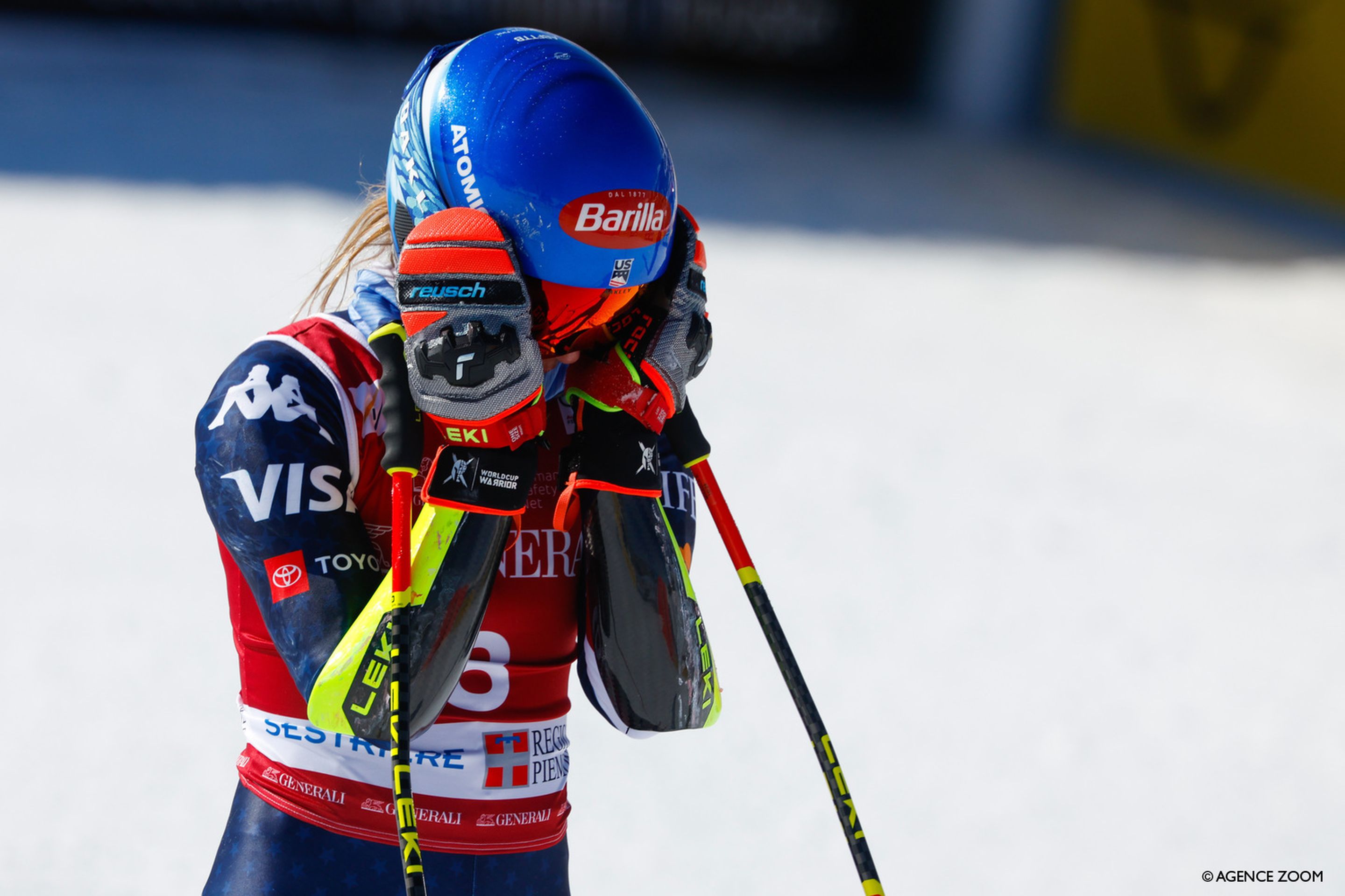 Mikaela Shiffrin (USA/Atomic) didn't have her best day upon her return to Giant Slalom skiing on Friday. © Agence Zoom