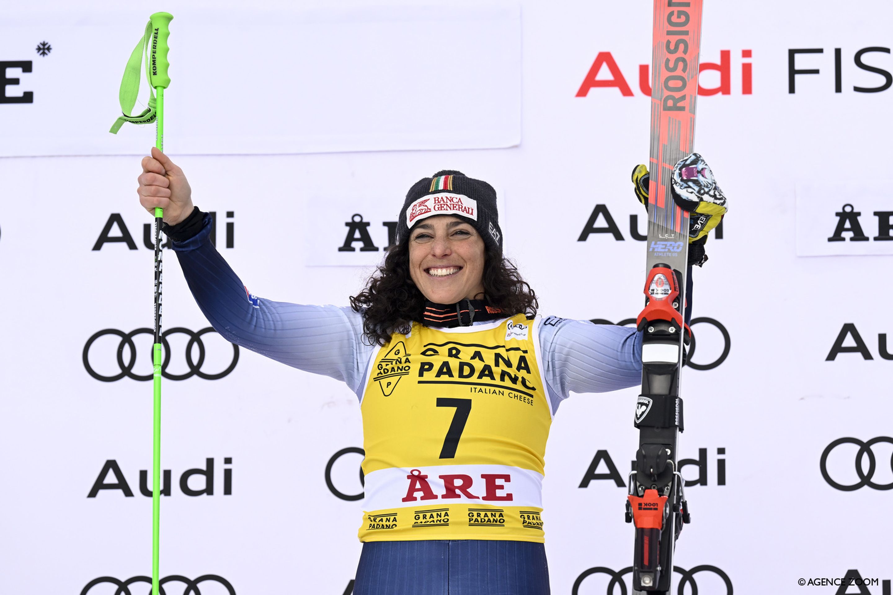 Federica Brignone (ITA) celebrates her fifth win of the season (Agence Zoom)