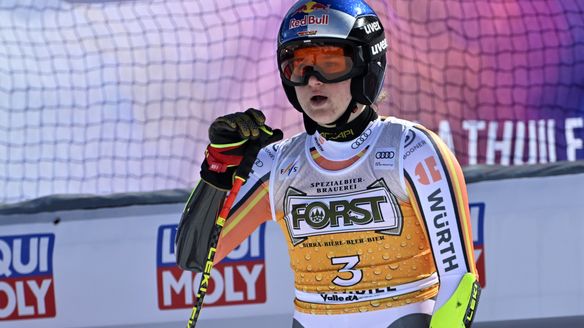 Aicher continues dream fortnight with first Super G win in La Thuile