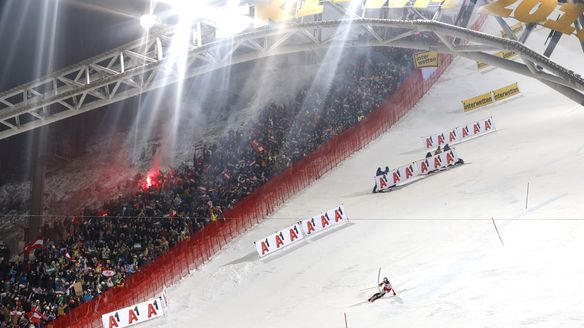 ‘Schladming is just different’: Haugan wins iconic night Slalom as Austrians fall just short