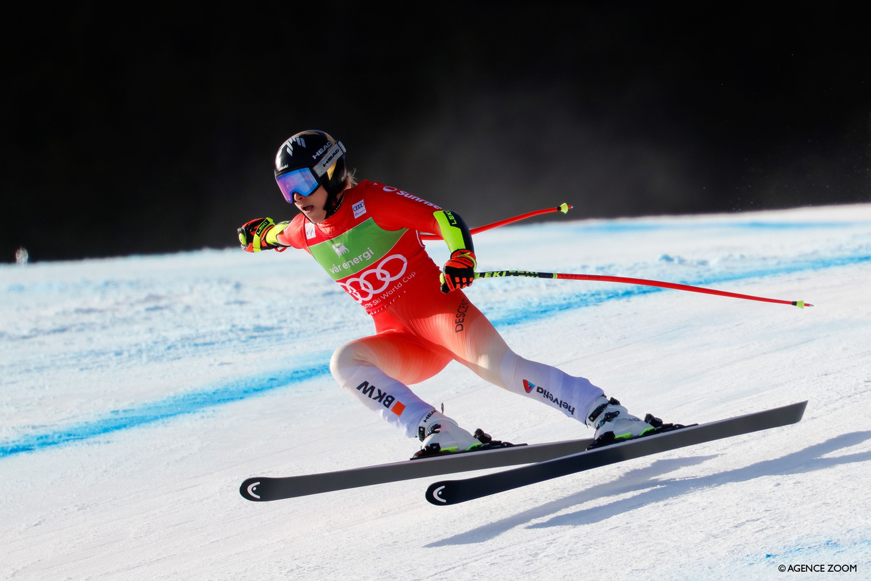 On a day when nobody was perfect, Lara Gut-Behrami (SUI/Head) missed the win by six hundredths of a second. © Agence Zoom