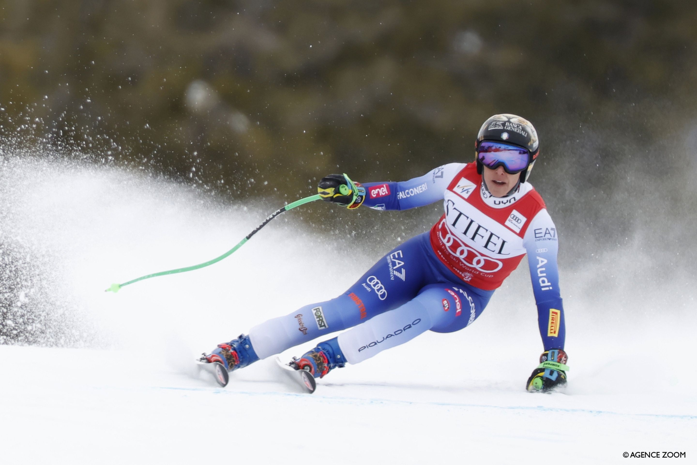 Federica Brignone (ITA/Rossignol) came up just short in her quest to add the Super G globe to her Downhill and Overall crowns. © Agence Zoom