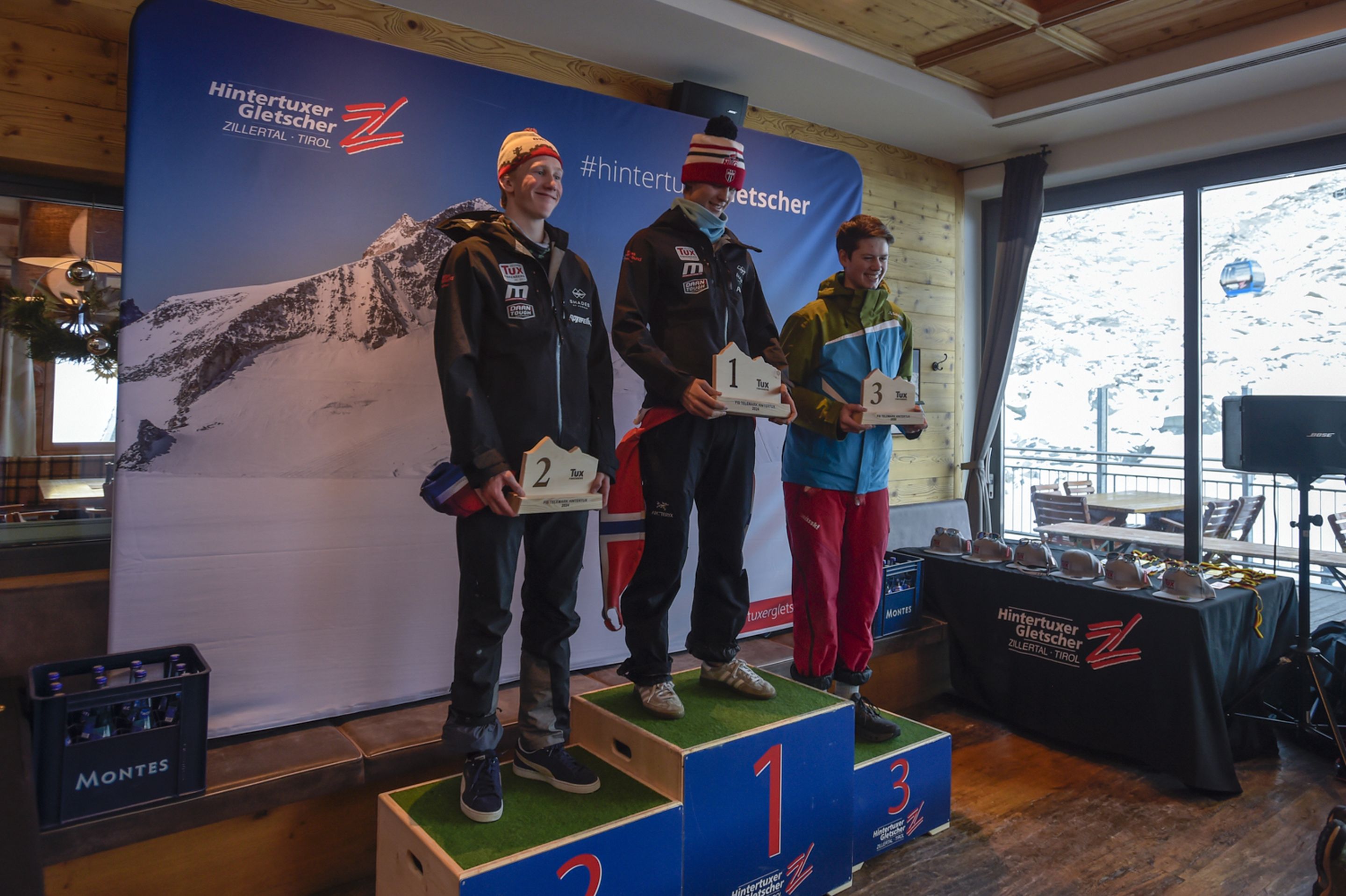 U18 podium: Kristian Jordhøy (NOR), Even Opheim (NOR) and Silvan Walser (SUI)