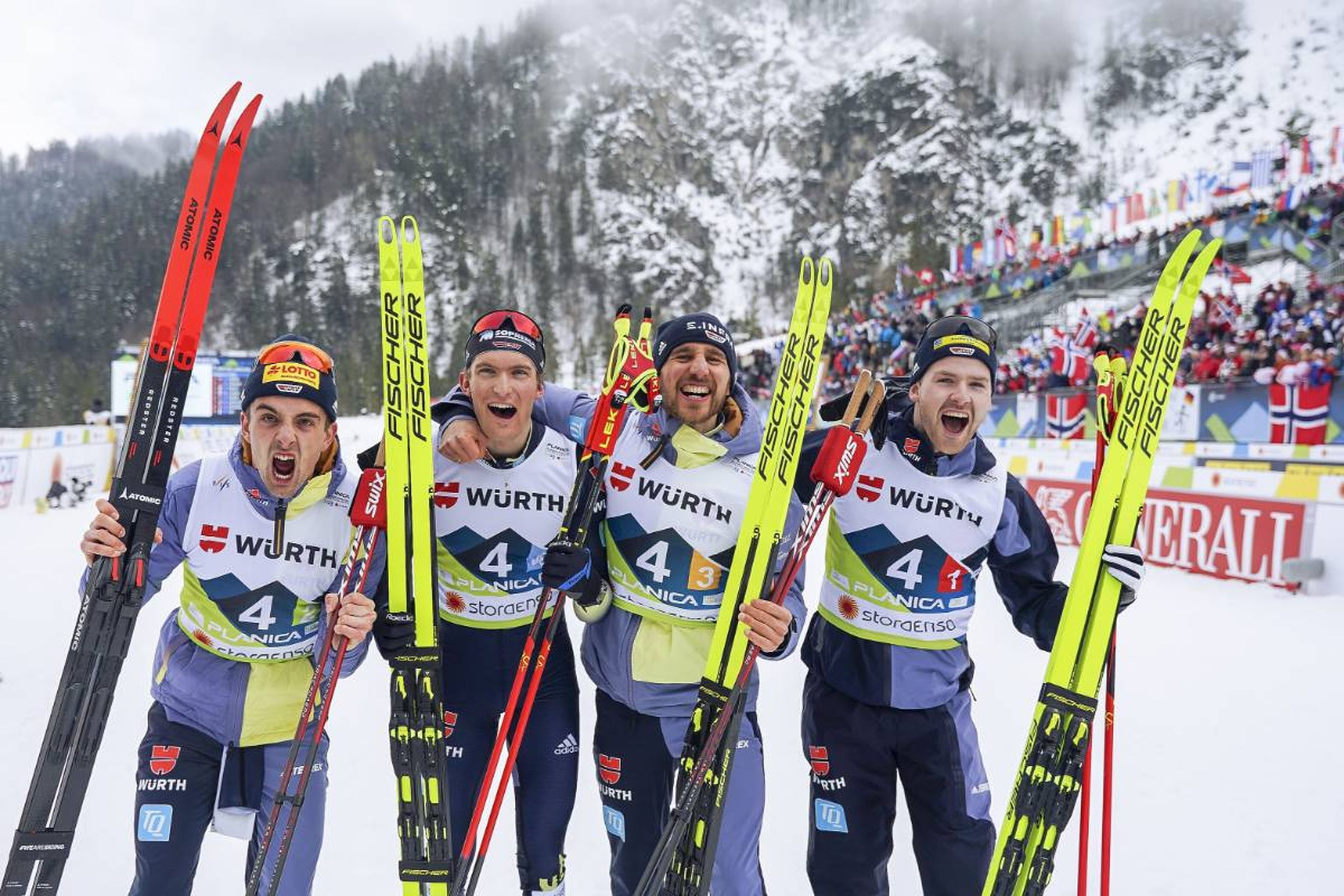 Germany celebrated their bronze medal as if it was a gold: @Nordic Focus.